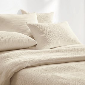 Goldea mušelínové posteľné obliečky – prírodné 200 x 200 a 2ks 70 x 90 cm