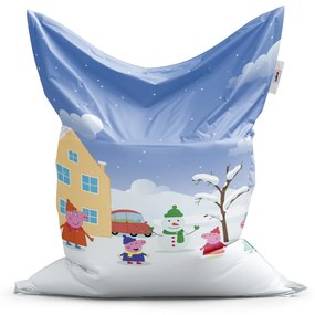 Sablio Sedací vak Classic Prasiatko Pepina Zima - 150x100 cm