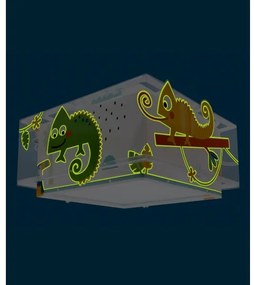 Dalber 63316 - Detské stropné svietidlo HAPPY JUNGLE 2xE27/15W/230V