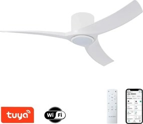 ZEVENTI - LED stropný ventilátor ORBITO LED/24W/230V Wi-Fi Tuya biely + diaľkové ovládanie