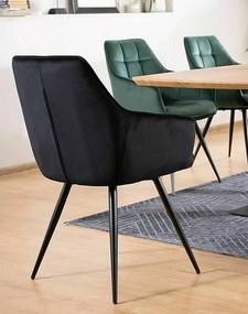 Stolička Lilia Velvet Čierna
