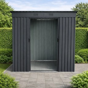 Záhradný domček BestBerg ZD-67A / 4,3 m² / 197 × 217 × 202 cm / antracitový
