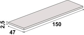 Písací stôl 150 cm s regálmi Whitney - Biely