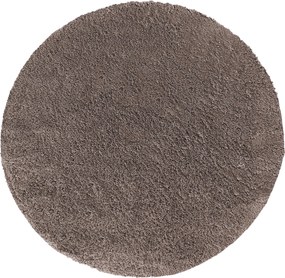 DY Hnedý okrúhly shaggy koberec Camel Rozmer: 120 cm