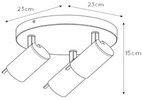 Lucide 17998/15/30 - LED Stmievateľné bodové svietidlo GRONY 3xGU10/5W/230V