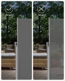 Bočná markíza Orrine 200x400 cm tmavo šedá