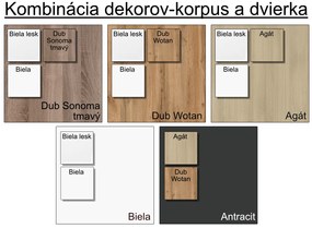 Nabytekmorava Kúpeľňová skrinka K24 farba korpusu: Dub sonoma tmavý, farba dvierok: Dub sonoma tmavý
