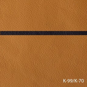Kožená rohová sedacia súprava DUBAJ LUX XL II, Ľavá, horčicová (K-99)_čierna (K-70)