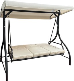 PARIS záhradná hojdačka kovová béžová