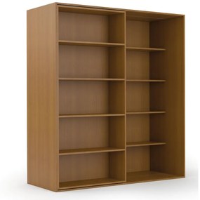 Dvojradová posuvná knižnica DOUBLE, 1800 x 700 x 2000 mm, čerešňa