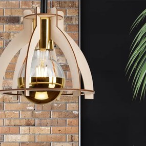 Prisadený luster LANDO 1xE27/15W/230V buk