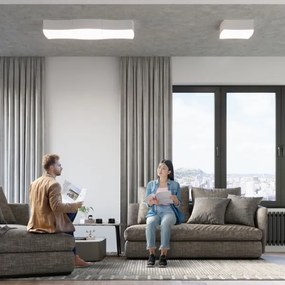 Sollux SL.1055 - Stropné svietidlo SQUARE 6xE27/60W/230V biela