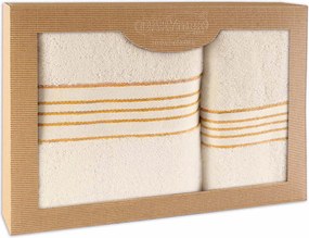 BAVLNENÉ UTERÁKY TIWANO SADA 1 KS 50X90 CM, 1 KS 70X140 CM PRÍRODNÁ