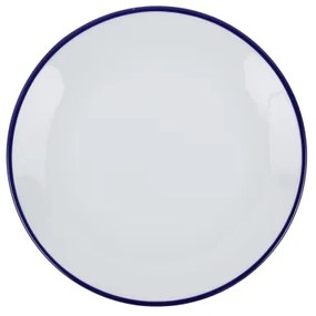 Jedálenská súprava 24 ks biela/modrá/porcelán