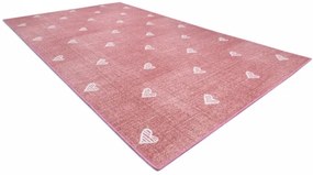 Metrážny koberec HEARTS Jeans - ružový