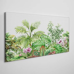 Obraz canvas Moderné kvety listy