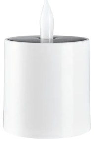 Biela vonkajšia solárna LED sviečka Star Trading Saul, výška 7,3 cm
