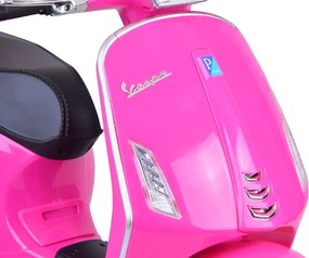 JOKOMISIADA Elektrický skúter VESPA na batériu pre deti s melódiami PA0344 ružový