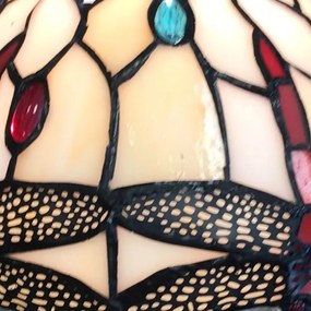 Tiffany stolová VÁŽKA JANTAR 40*25