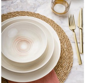 24-dielna jedálenská súprava, béžová/porcelán