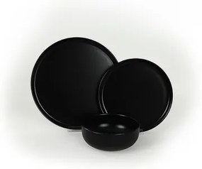 Jedálenská súprava 18 ks čierna/keramika