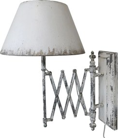 Krémová antik nástenná lampa s patinou Lamp - 38*63*56 cm/ E27/ 60W