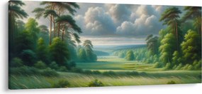 Obraz - Zelená krajina (120x50 cm)