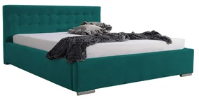 Posteľ PIPER 01 STANDARD 120x200 cm - strieborné nohy Hnedá