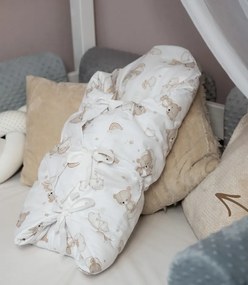 INTERMEDIC SK Obliečka na zavinovačku Teddy 73x73 cm – bavlnená zavinovačka s motívom medvedíkov