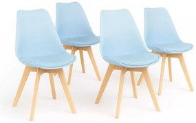 LuxuryForm DESIGN Jedálenská stolička BALI - modrá -SET 4 kusy
