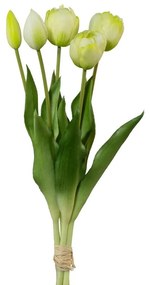 Umelý zväzok tulipánov 5 ks sv. biela, v. 38 cm