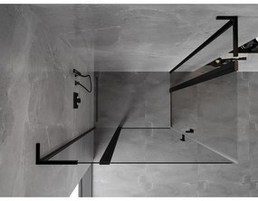 Mexen, Mexen Mist L Duo sklápací sprchový kút 115 x 90 cm, priehľadný, čierny - 8A4L-115-090-70-00