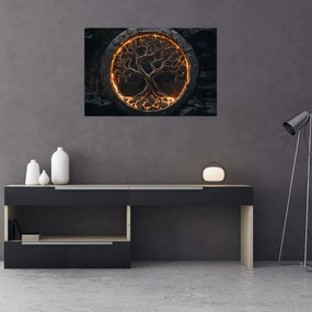 Obraz – Strom života v láve I. (90x60 cm)