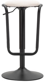 Biela/čierna čalúnená barová stolička s nastaviteľnou výškou (výška sedadla 61 cm) Destiny – Mauro Ferretti