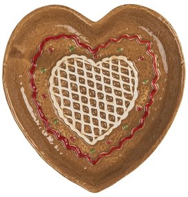 Keramický tanierik perníkové srdce Gingerbread Cott - 17*17*3 cm