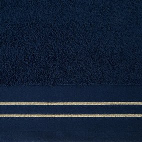 Dekorstudio Bavlnený uterák OLIVIA so zlatou výšivkou - granátovo modrý Rozmer uteráku: 70x140cm