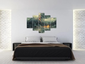 Obraz - Erupcia sopky (150x105 cm)
