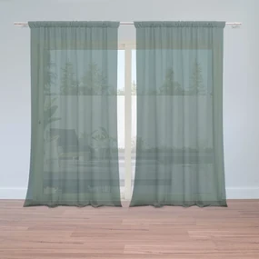 Sablio Záclony Lesná zelená 2: 2ks 150x250cm