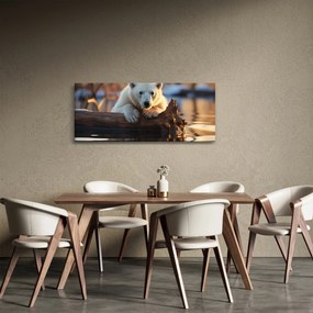 Obraz - Medveď ľadový (120x50 cm)