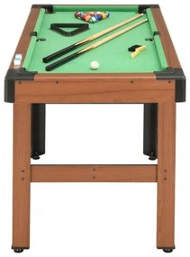 vidaXL 4-stopový biliardový stôl hnedý 122x61x76 cm-