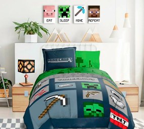 Minecraft obraz - Najlepšie postavičky na plátne - Eat, Sleep, Mine, Repeat | rôzne rozmery