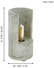 Eglo 49111 - Stolná lampa LYNTON 1xE27/60W/230V