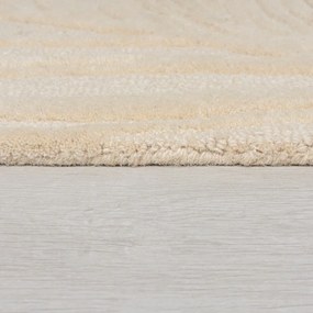 Béžový vlnený koberec behúň 60x230 cm Lino Leaf – Flair Rugs