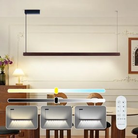 Immax NEO 07301L-LED Stmievateľný luster na lane MADEIRA 33W/230V Wi-Fi Tuya 152 cm orech