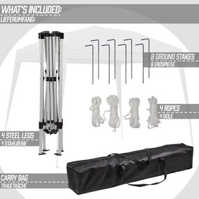 JAGO Záhradný párty stan, 3 x 3 m, béžový