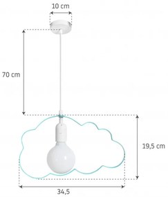 Stropné svietidlo TooLight Cloudie sivé