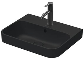 Duravit Happy D.2 Plus - Umývadlová misa brúsená, 500x400 mm, antracit matná 2360501300