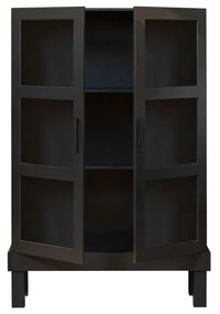 Čierna vitrína z borovicového dreva 107x160 cm Bonk – Basiclabel