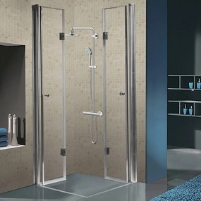 BPS-koupelny Štvorcový sprchový kút HYD-SK1290C 100x100 chróm/transparent - bez vaničky