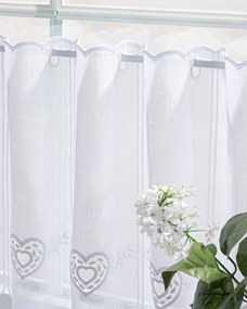 Vitrážková záclonka žakárová Heart výška 40 cm na metre